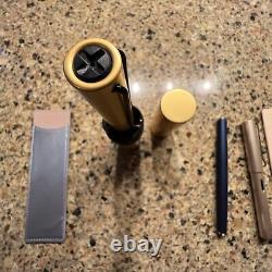 LAMY Fountain Pen Lot LX Black And Gold Imperial Blue Studio Sleeve Case