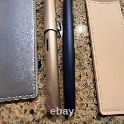 LAMY Fountain Pen Lot LX Black And Gold Imperial Blue Studio Sleeve Case