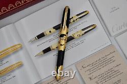 LOUIS CARTIER Dandy Black Lacquer Gold Foils Limited Edition 491/1847 FP M 2005