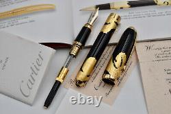 LOUIS CARTIER Dandy Black Lacquer Gold Foils Limited Edition 491/1847 FP M 2005