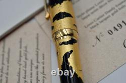 LOUIS CARTIER Dandy Black Lacquer Gold Foils Limited Edition 491/1847 FP M 2005