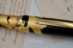 LOUIS CARTIER Dandy Black Lacquer Gold Foils Limited Edition 491/1847 FP M 2005