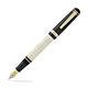 Laban 325 Fountain Pen Black Cap With White Barrel Broad Point New