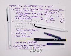 Lamy CP-1 White Black Fountain Pen 585 F. 5mm Mech Pencil W. Germany M50 Hi