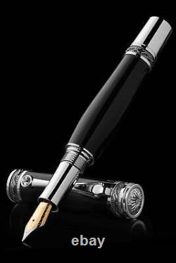 Large Fountain Pen Pitchman Tycoon Black Luxury Fountain Pen