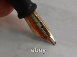 Laughlin Vintage Black Hard Rubber Thumb Filler Fountain pen