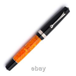 Leonardo Momento Magico Fountain Pen in DNA Black and Orange with ST 1.1mm Stub