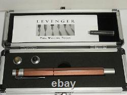 Levenger Fountain Pen Bronze Medium Pt & Converter In Box Like Rotring 600