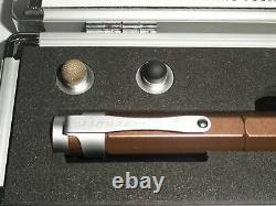 Levenger Fountain Pen Bronze Medium Pt & Converter In Box Like Rotring 600