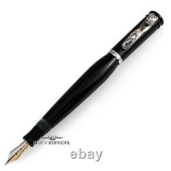 Loiminchay Jr. Qian Long Black Fountain Pen with Sterling Silver Clip #28/50