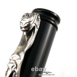 Loiminchay Jr. Qian Long Black Fountain Pen with Sterling Silver Clip #28/50