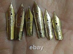 Lot Of 25 Vintage Fountain Pen Nibs For Parts