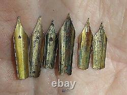 Lot Of 25 Vintage Fountain Pen Nibs For Parts