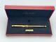 Louis Cartier Fountain Pen Limited Edition Gold/black Lacquer 18k Med Box Mint