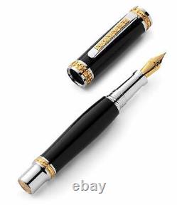Luxury Fountain Pen Pitchman Closer Jet Black Fountain Pen Men's Pens