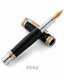 Luxury Fountain Pen Pitchman Closer Jet Black Fountain Pen Men's Pens