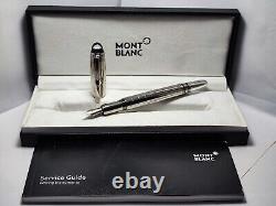 Luxury Montblanc Starwalker Silver Pen + Silver Clip Fountain Pen with Box