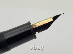 MONTBLANC 14K Gold 585 MEISTERSTUCK 146 Piston Fountain Pen Black Used