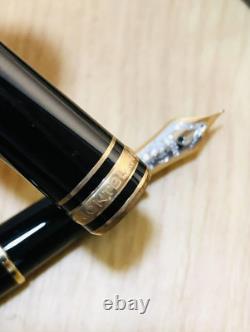 MONTBLANC 14K Gold 585 MEISTERSTUCK 146 Piston Fountain Pen Black from Japan
