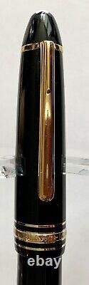 MONTBLANC MEISTERSTÜCK LEGRAND FOUNTAIN PEN, BLACK ENAMEL With GOLD, MEDIUM NIB