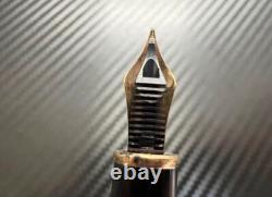 MONTBLANC Meisterstuck Fountain Pen 144 Black Resin Nib F 14K