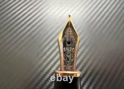 MONTBLANC Meisterstuck Fountain Pen 144 Black Resin Nib F 14K
