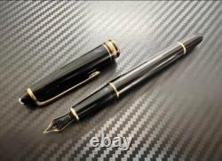 MONTBLANC Meisterstuck Fountain Pen 144 Black Resin Nib F 14K