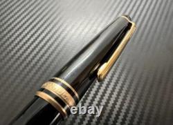 MONTBLANC Meisterstuck Fountain Pen 144 Black Resin Nib F 14K