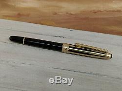 MONTBLANC Meisterstuck Solitaire Doue Black and Gold Medium 18K Nib Fountain Pen