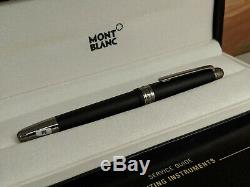 MONTBLANC Meisterstuck Solitaire Ultra Black M 18K Nib 145 Fountain Pen, MINT