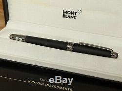 MONTBLANC Meisterstuck Solitaire Ultra Black M 18K Nib 145 Fountain Pen, MINT