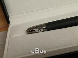 MONTBLANC Meisterstuck Solitaire Ultra Black M 18K Nib 145 Fountain Pen, MINT