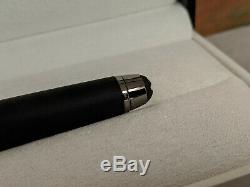 MONTBLANC Meisterstuck Solitaire Ultra Black M 18K Nib 145 Fountain Pen, MINT