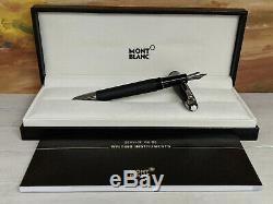 MONTBLANC Meisterstuck Solitaire Ultra Black M 18K Nib 145 Fountain Pen, MINT