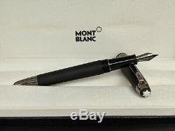 MONTBLANC Meisterstuck Solitaire Ultra Black M 18K Nib 145 Fountain Pen, MINT