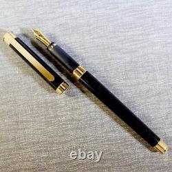 MONTBLANC Noblesse Oblige Fountain Pen Black Gold Nib EF 18K