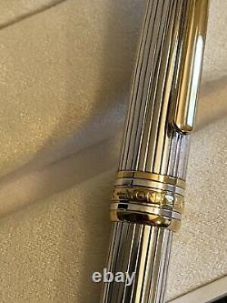 MONTBLANC Solitaire SILVER 925 Fountain Pen 18kt GOLD 4810 Nib Meisterstuck