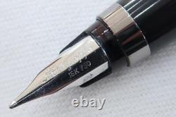 MONTEGRAPPA 1912 NEROUNO FOUNTAIN PEN MATTE BLACK RESIN 3D RIBBED 18ct NIB BOXED