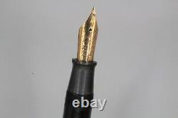 Mabie Todd & Company Black Lever Filler SWAN Fountain Pen 14K Nib Made in U. S. A