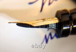 Mabie Todd Marble Ringtop Fountain Pen. 14 K. Mild flex. Restored