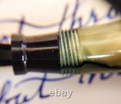 Mabie Todd Marble Ringtop Fountain Pen. 14 K. Mild flex. Restored