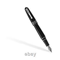 Maita Doctor Fountain Pen Black Italian Resin & Silver Special Edition