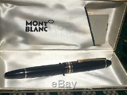Mont Blanc Black Meisterstuck Germany No 146 14 K Gold 4810 Fountain Pen (READ)