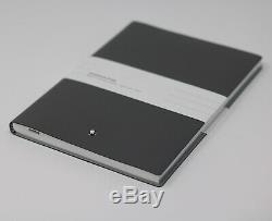 Mont Blanc Notebook Black Grey Flannel Diary Silver Lined 85gm Meisterstuck A5