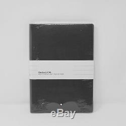 Mont Blanc Notebook Black Grey Flannel Diary Silver Lined 85gm Meisterstuck A5