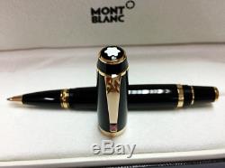 Mont Blanc Rollerball Pen 5096 Boheme Rouge Black Resin Gold and Ruby