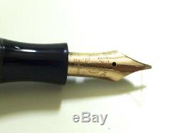 Montblanc 234 1/2 Piston Fountain Pen In Black Masterpeace Model Vintage
