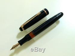 Montblanc 242 G Piston Fountain Pen In Black Vintage