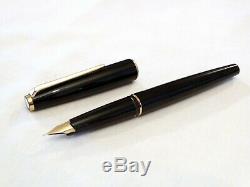 Montblanc 310 Vintage Black & Gold Fountain Pen With 14k Solid Gold Nib Mint