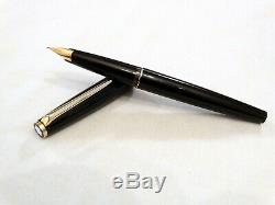 Montblanc 310 Vintage Black & Gold Fountain Pen With 14k Solid Gold Nib Mint